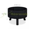 Mobile fire pit 58.5 cm diameter black rustic steel garden fire pit for outdoor burning patio porch