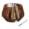 Mobile fire pit 40x60 cm curved rusty-looking corten steel garden fire pit basket outdoor burner