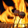 Mobile fire pit 40x60 cm curved rusty-looking corten steel garden fire pit basket outdoor burner