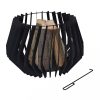 Mobile fire pit 40x60 cm stylish curved black steel garden fire pit basket outdoor burner
