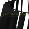 Mobile fire pit 40x60 cm stylish curved black steel garden fire pit basket outdoor burner