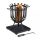 Mobile fire pit 46x41x36 cm modern black steel garden fire pit basket outdoor fire pit for garden terrace veranda