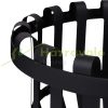 Mobile fire pit 50x40 cm modern black steel garden fire pit basket outdoor fire pit for garden terrace veranda