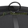 Mobile fire pit 60 cm diameter black massive rustic cast iron garden fire bowl for outdoor burning patio porch