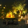 Mobile fire pit 52x90 cm black garden fire pit outdoor fire pit for terrace veranda