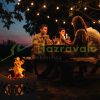 Mobile fire pit 53x40x40 cm decorative black steel garden fire pit basket outdoor fire pit for garden terrace veranda