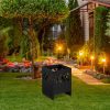 Mobile fire pit 53x40x40 cm decorative black steel garden fire pit basket outdoor fire pit for garden terrace veranda