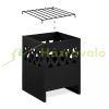 Mobile fire pit 53x40x40 cm decorative black steel garden fire pit basket outdoor fire pit for garden terrace veranda