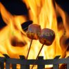 Mobile fire pit 57x56x47.5 cm modern black steel garden fire pit basket outdoor fire pit for garden terrace veranda