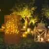Mobil tűzrakó 60x37 cm rusztikus corten acél kerti tűzrakó kosár kültéri tüzelő