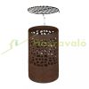 Mobile fire pit 60x37 cm rustic corten steel garden fire pit basket outdoor burner