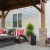 Mobile fire pit 60x37 cm rustic black steel garden fire pit basket outdoor burner