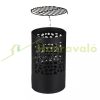 Mobile fire pit 60x37 cm rustic black steel garden fire pit basket outdoor burner