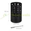 Mobile fire pit 60x37 cm decorative black steel garden fire pit basket outdoor burner