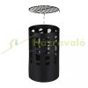 Mobile fire pit 60x37 cm decorative black steel garden fire pit basket outdoor burner