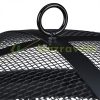 Mobile fire pit 60x60 cm black decorative garden fire pit for outdoor burning on terrace for veranda