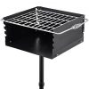 Kültéri faszenes grill 41x41 cm grillezőfelület 4 fokozatban állítható 360°-ban forgatható