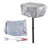 Kültéri faszenes grill 41x41 cm grillezőfelület 4 fokozatban állítható 360°-ban forgatható