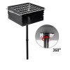 Kültéri faszenes grill 41x41 cm grillezőfelület 4 fokozatban állítható 360°-ban forgatható
