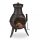 Garden fire pit 71x39x35 cm bronze-black cast iron fireplace outdoor stove burning for terrace for veranda