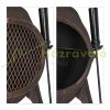 Garden fire pit 71x39x35 cm bronze-black cast iron fireplace outdoor stove burning for terrace for veranda