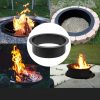 Tűzrakóhely acél BBQ tűztál 114 cm átmérő  kültéri grillezéshez, kempingezéshez, tűzrakáshoz