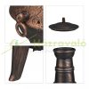 Garden fire pit 86x46x38 cm cast iron fireplace bronze outdoor stove burning for terrace 