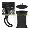 Garden fire pit 88x36 cm black cast iron fireplace outdoor stove burning for terrace for veranda