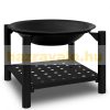 Steel fire pit, fireplace with a diameter of 50 cm, with practical storage 