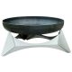 Mobile fire pit raw steel 45x45x25 cm antique portable fire pit bowl, fire pit grill