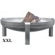 Mobile fire pit stainless steel 79x79x28.5 cm portable fire pit bowl, fire pit grill