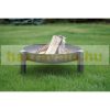 Mobile fire pit raw steel 63x63x28 cm antique portable fire pit bowl, fire pit grill