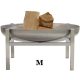 Mobile fire pit stainless steel 63x63x34.5 cm portable fire pit bowl, fire pit grill