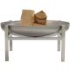 Mobile fire pit stainless steel 63x63x25 cm portable fire pit bowl, fire pit grill