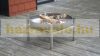 Mobile fire pit stainless steel 63x63x25 cm portable fire pit bowl, fire pit grill