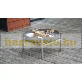   Mobil tűzrakó rozsdamentes acél 63x63x25 cm hordozható tűzrakó tál, tűzrakóhely grillező