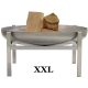 Mobile fire pit stainless steel 79x79x38.5 cm portable fire pit bowl, fire pit grill