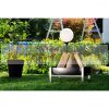 Mobile fire pit raw steel 79x79x38.5 cm antique portable fire pit bowl, fire pit grill