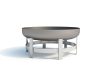 Mobile fire pit stainless steel 63x63x28 cm portable fire pit bowl, fire pit grill