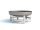 Mobile fire pit stainless steel 63x63x28 cm portable fire pit bowl, fire pit grill