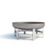 Mobile fire pit stainless steel 63x63x28 cm portable fire pit bowl, fire pit grill