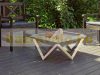 Mobile fire pit raw steel 63x63x35 cm antique portable fire pit bowl, fire pit grill