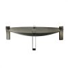 Mobile fire pit stainless steel 58x58x20 cm portable fire pit bowl, fire pit grill