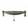 Mobile fire pit raw steel 58x58x20 cm antique portable fire pit bowl, fire pit grill