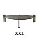 Mobile fire pit raw steel 80x80x22 cm antique portable fire pit bowl, fire pit grill