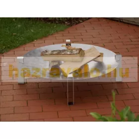  Mobil tűzrakó rozsdamentes acél 80x80x22 cm hordozható tűzrakó tál, tűzrakóhely grillező