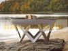 Mobile fire pit raw steel 45x45x27 cm antique portable fire pit bowl, fire pit grill