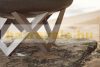 Mobile fire pit raw steel 45x45x27 cm antique portable fire pit bowl, fire pit grill