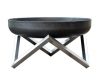 Mobile fire pit raw steel 45x45x27 cm antique portable fire pit bowl, fire pit grill