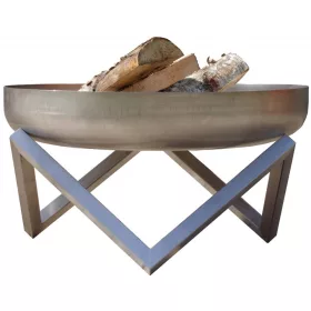   Mobil tűzrakó rozsdamentes acél 79x79x39 cm hordozható tűzrakó tál, tűzrakóhely grillező